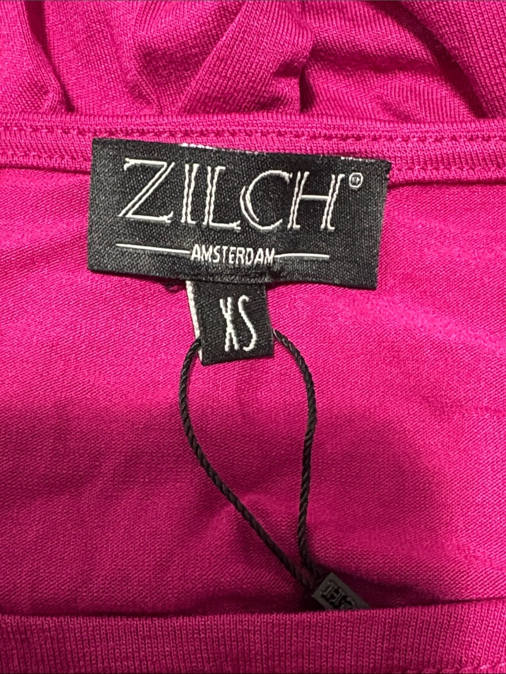 Zilch Amsterdam Basic Crew Neck Long Sleeve Top Raspberry - Picture 5 of 6